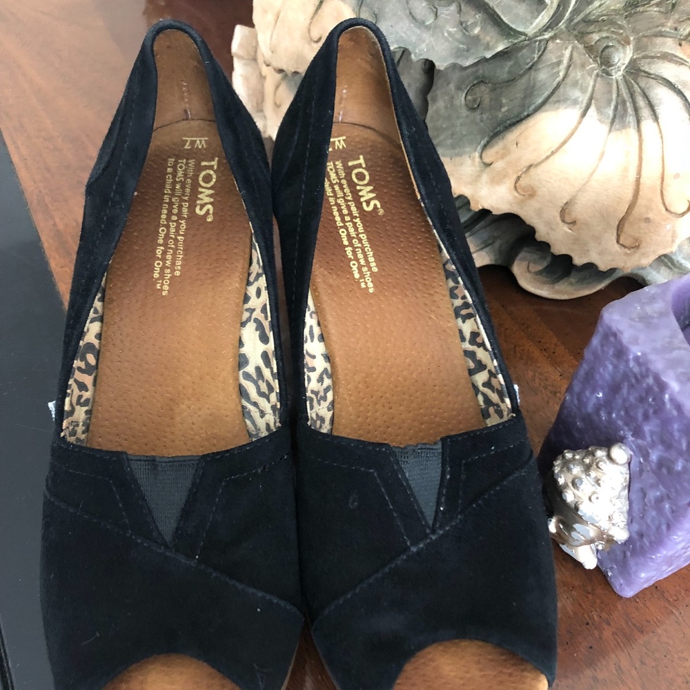 Toms Peep Toe Wedge Sandals